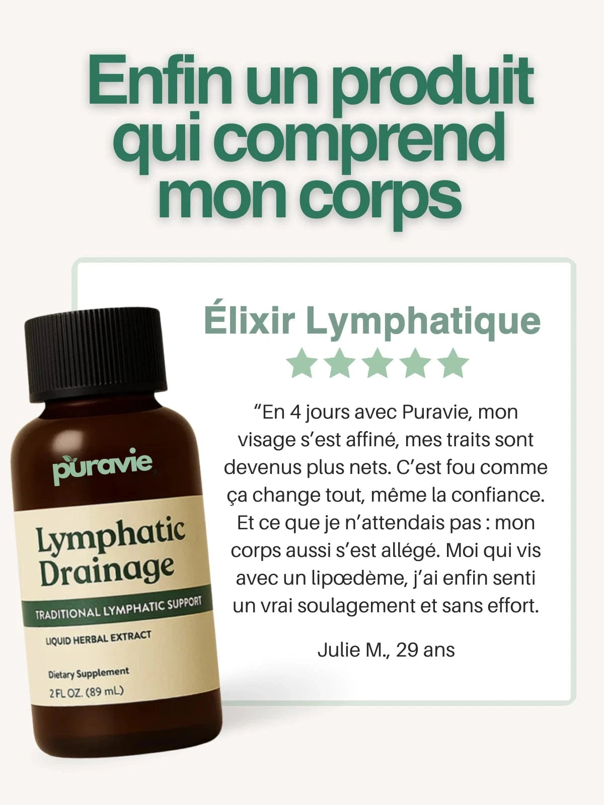 Puravie Flow - Gouttes pour drainage lymphatique - Puravie
