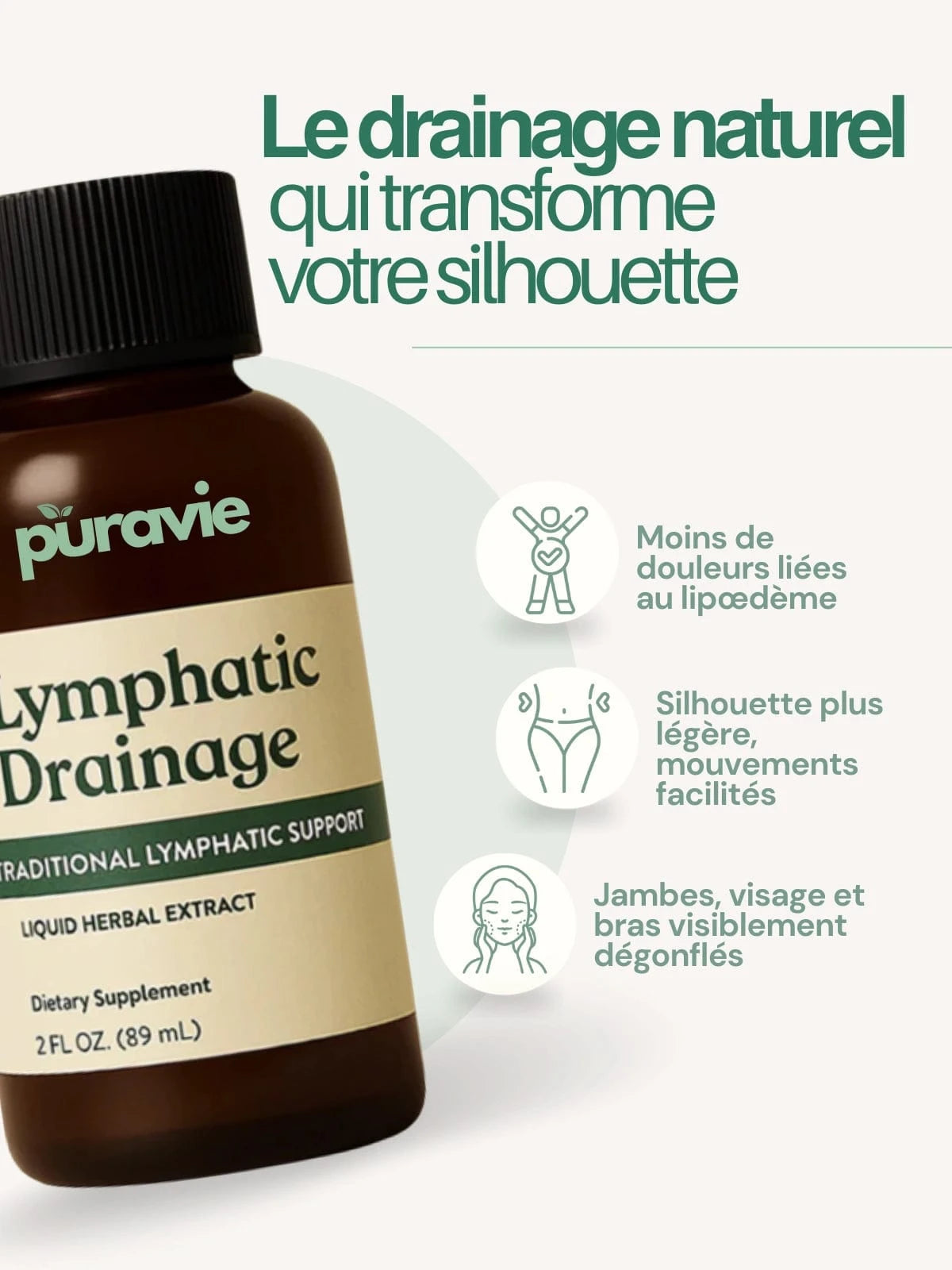 Puravie Flow - Gouttes pour drainage lymphatique - Puravie